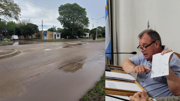 Presentan un proyecto de obra para corregir el correcto escurrimiento de agua en calles de San Javier