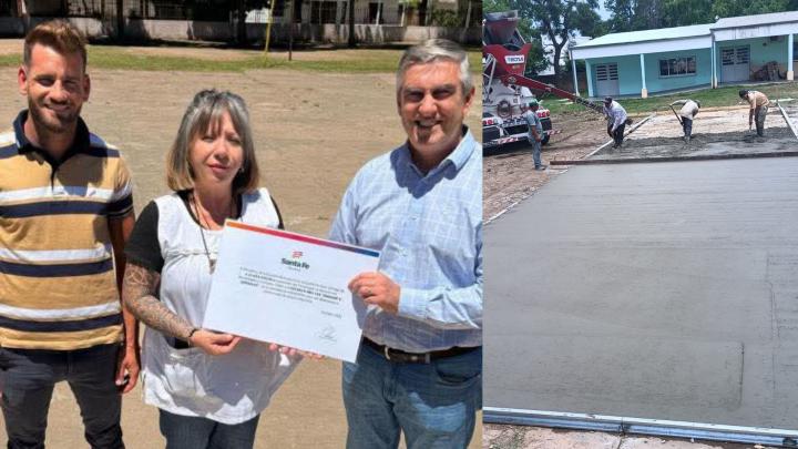 Nuevo playón deportivo en la Escuela N° 438 de Alejandra