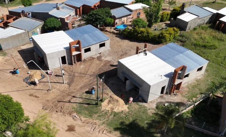 Santa Rosa de Calchines: Avanzan las obras de las 20 viviendas en Barrio Rosas