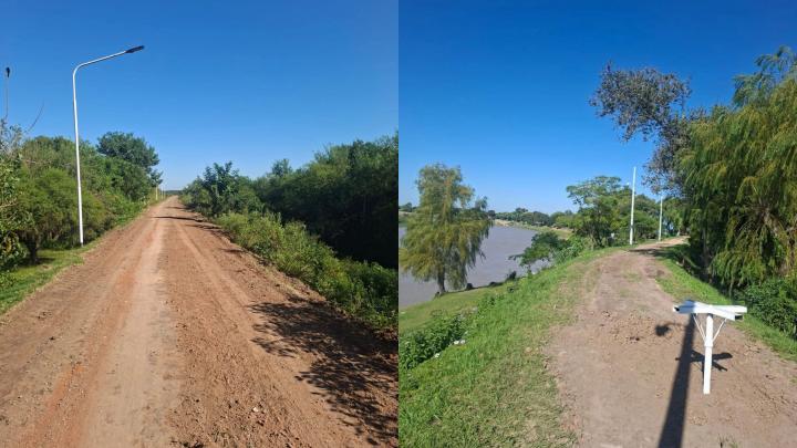 Avanzan trabajos en el sistema de defensas en Saladero Cabal