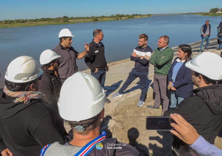 San Javier: avances significativos en la obra de defensa
