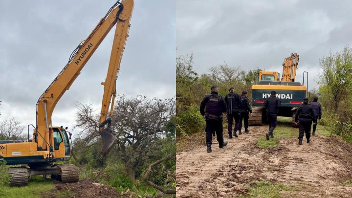 Ingresaron las máquinas para trabajar en la defensa de Saladero