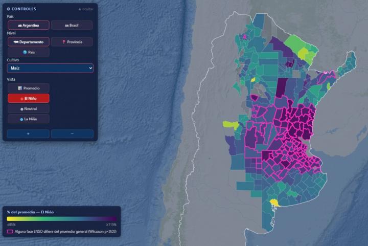 INTA y Conicet presentan una herramienta para evaluar el impacto de El Niño en los cultivos