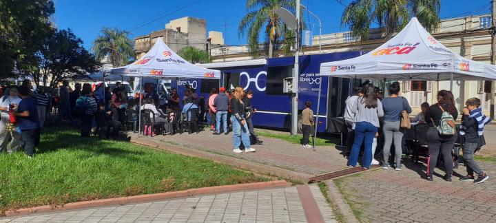 Borla destacó la presencia en San Justo del dispositivo Santa Fe Acá que entregará 450 lentes