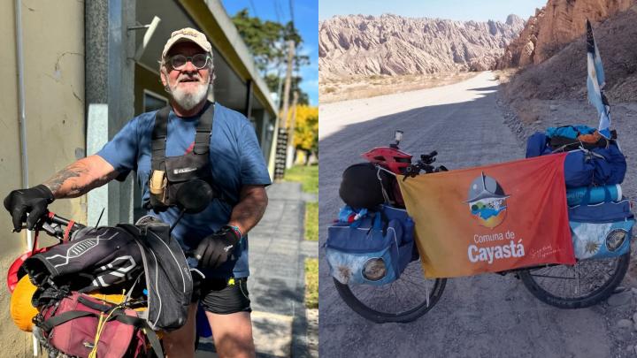 Un vecino de Cayastá completó una travesía de casi 6 mil kilómetros en bicicleta