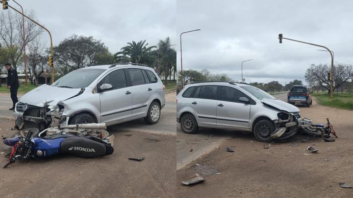 San Javier: fuerte choque en Av. General Lopez y Ruta 1