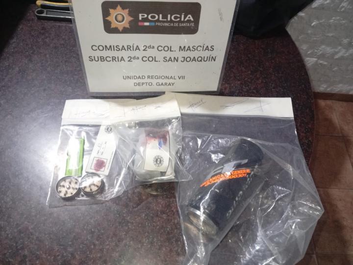 Dos sujetos de San Javier atrapados con marihuana en Colonia San Joaquín 