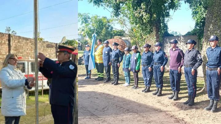 Santa Rosa: Natalia Galeano acompañó a los Bomberos Voluntarios en su día