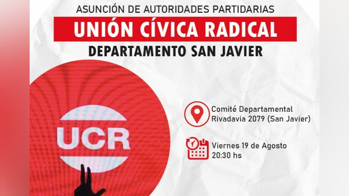 Asumen las nuevas autoridades departamentales de la UCR