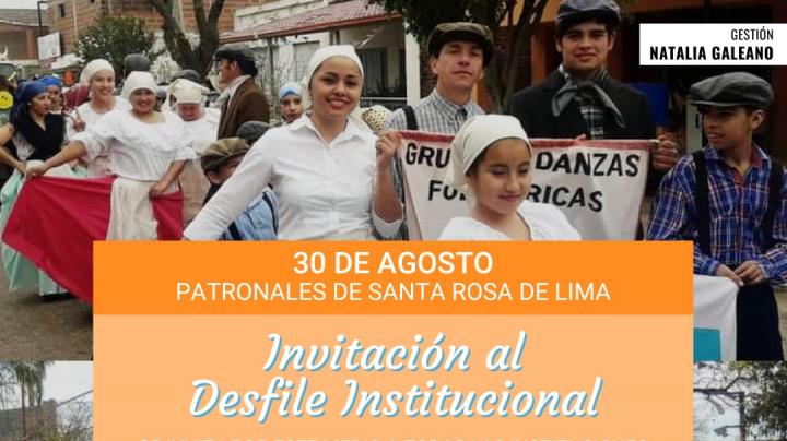 Santa Rosa invita a instituciones y agrupaciones a formar parte del Desfile Cívico