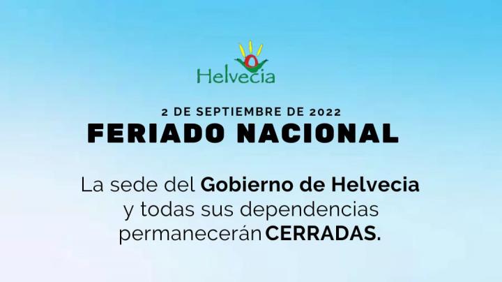 Helvecia: La sede comunal y todas sus dependencias están cerradas por el Feriado Nacional