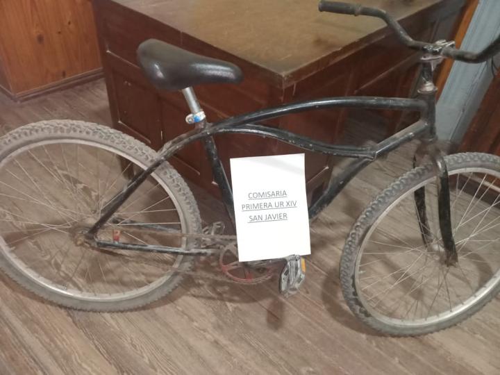 La policía de San Javier recuperó una bicicleta robada y se detuvo a un masculino 