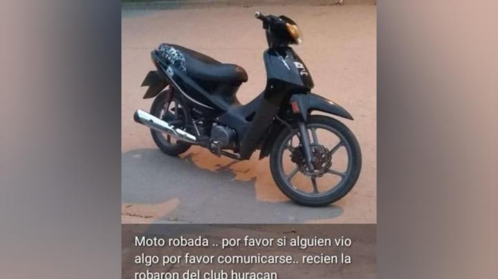 San Javier: buscan una moto robada esta tardecita en el centro