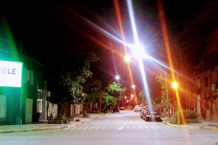 San Javier: Nueva cuadra de iluminación led en el centro de la ciudad 