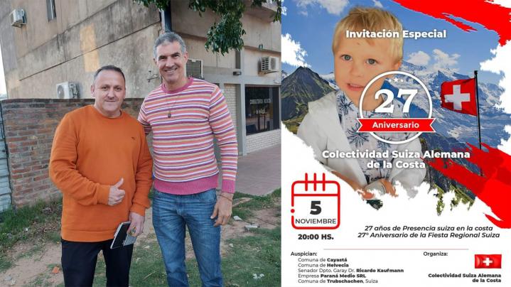 Carlos Kaufman entregó aportes del Senador Kaufmann a la Colectividad Suiza Alemana de la Costa