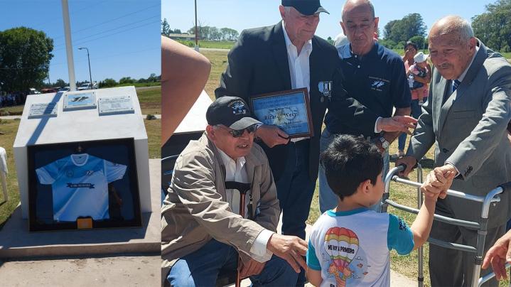 San Joaquín: Se inauguró una nueva plazoleta en honor a nuestros Héroes de Malvinas