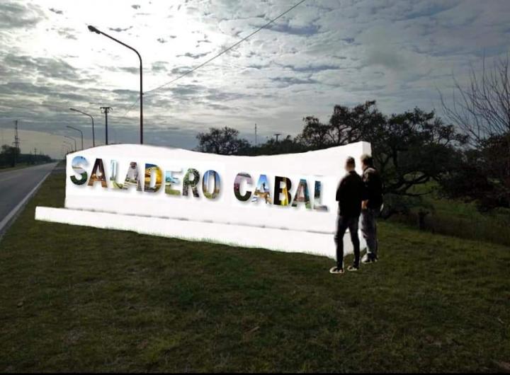 Saladero tendrá su obra con letras gigantes en el acceso