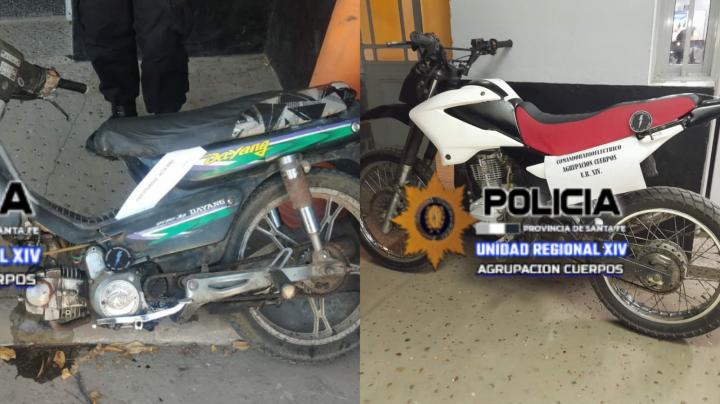 San Javier: la policía secuestró dos motos por falta de papeles, patentes y conductor sin casco