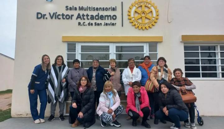 Cacique Ariacaiquín: grupo de mujeres local participó de un encuentro en la sala multisensorial de San Javier