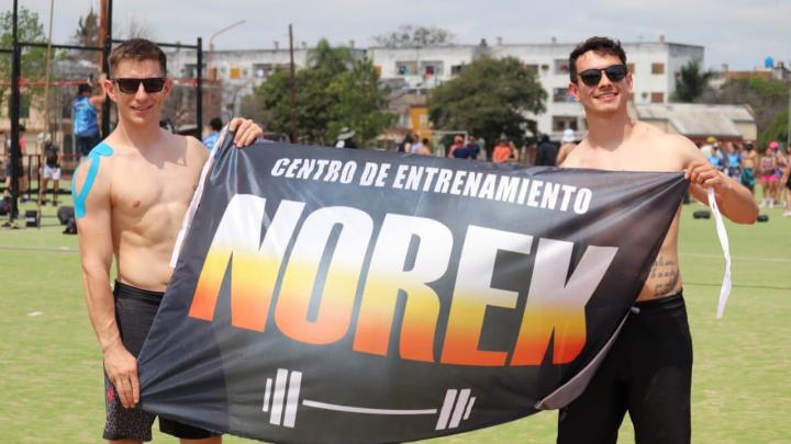 Matías Aguiar y Lucas Escobar compitieron en Corrientes en CrossFit 