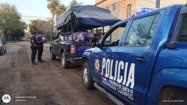 La policía de San Javier expulsa a chatarreros de afuera que ingresan a la ciudad 