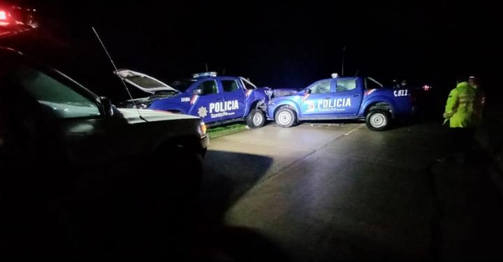 San Javier: chocaron dos patrulleros mientras iban a otro accidente 