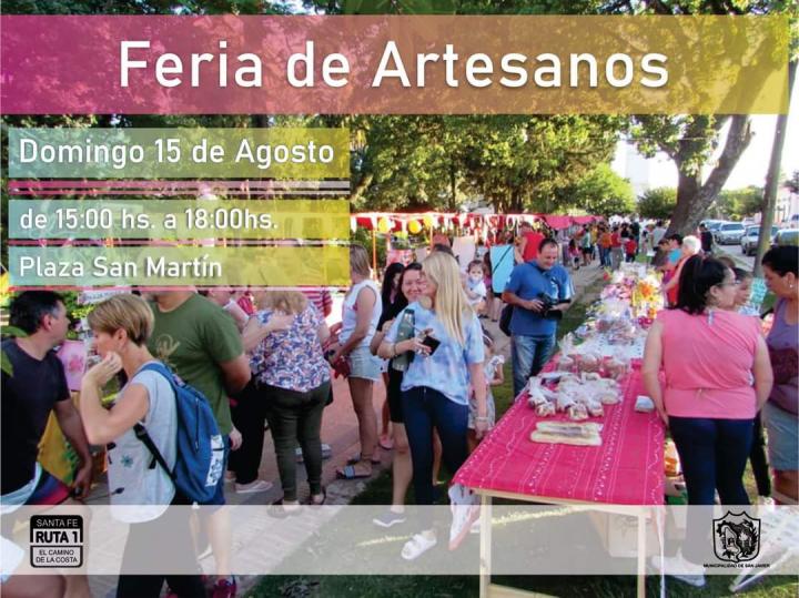 San Javier: Hoy habrá feria de artesanos en Plaza San Martín