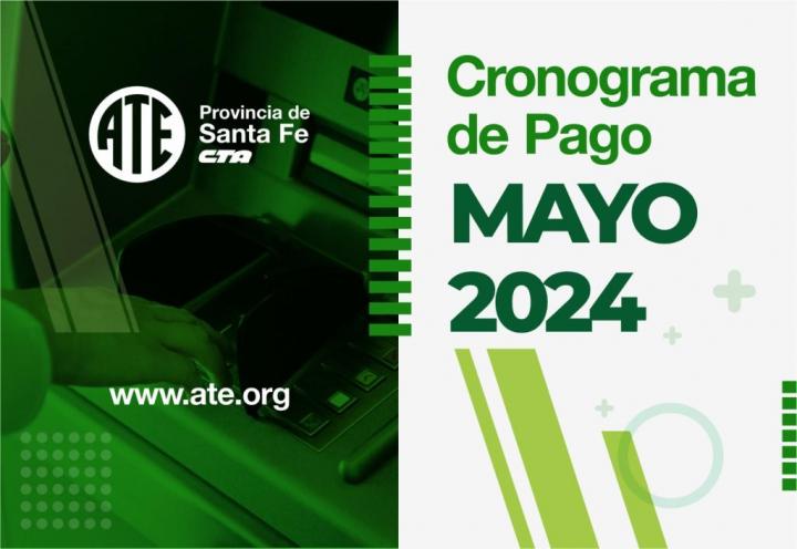 Cronograma de pago correspondiente al mes de mayo