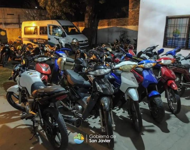 En San Javier se secuestraron 18 motos por irregularidades