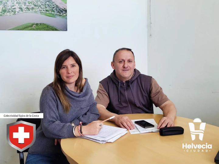 Reunión entre el gobierno local de Helvecia y el presidente de la colectividad suiza de la costa