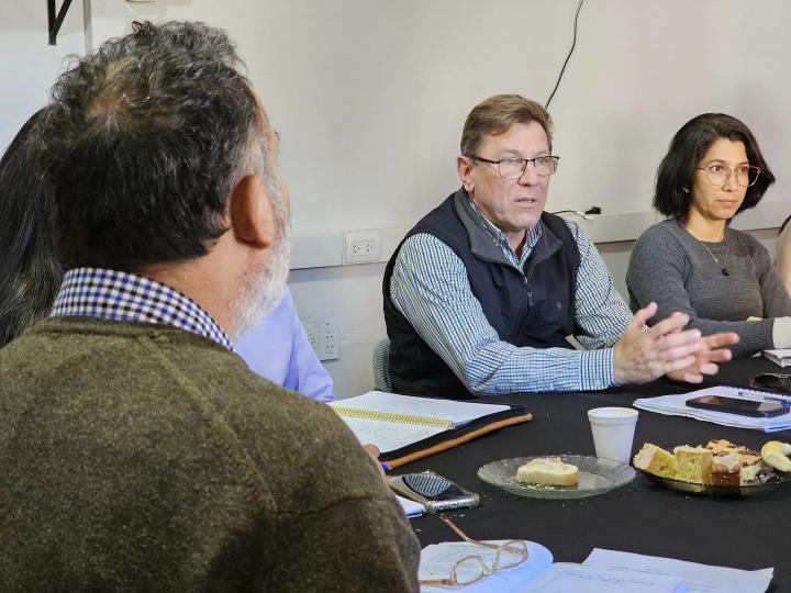 Borla asistió a un encuentro junto a los directivos de las escuelas agrícolas de San Justo 