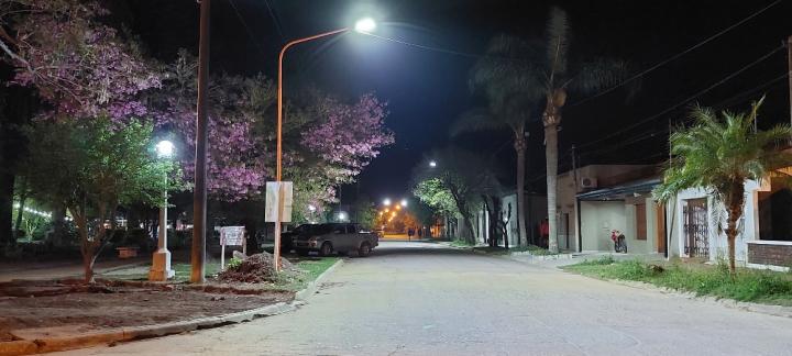 Nueva cuadra de luces LED en el centro de San Javier 