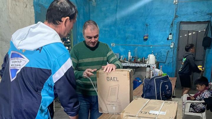Germán Baumgartner entrega iluminación led para el club 