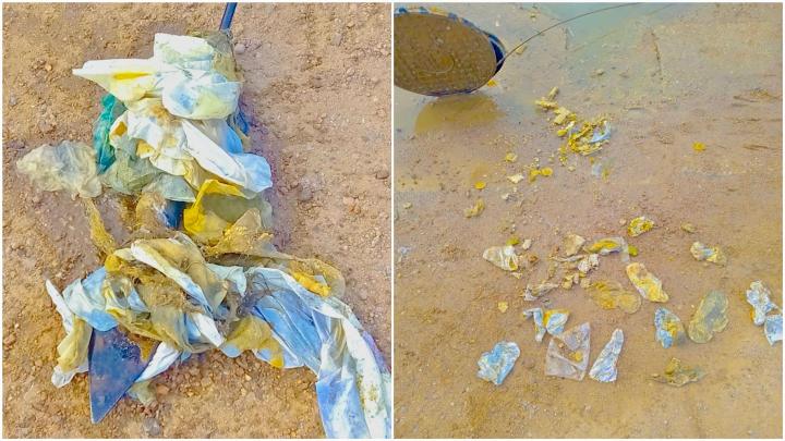 Pañales, toallas femeninas, entre otros en el sistema de cloacas del barrio Islas Malvinas