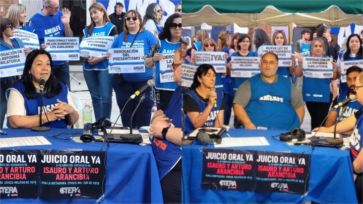 Amsafé se sumó al reclamo nacional de Ctera por salarios y en rechazo al ajuste educativo